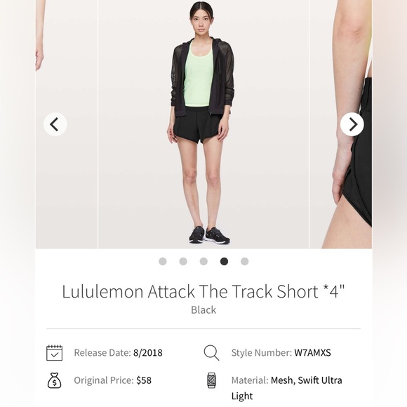 Lululemon Attack the Track Short | Size 4 | 4” inseam | Black - Picture 4 of 13